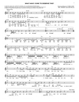 page one of What Have I Done To Deserve This? (Lead Sheet / Fake Book)