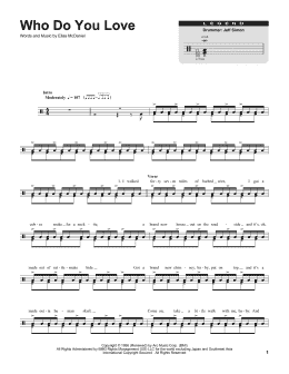 page one of Who Do You Love (Drums Transcription)