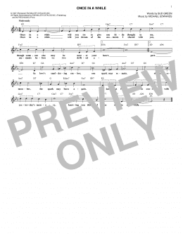 page one of Once In A While (Lead Sheet / Fake Book)