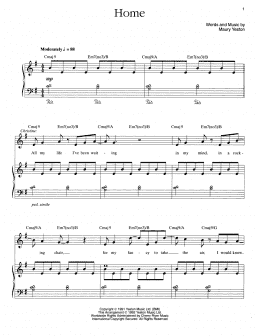 page one of Home (Piano & Vocal)