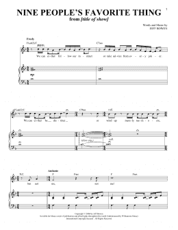 page one of Nine People's Favorite Thing (Piano & Vocal)