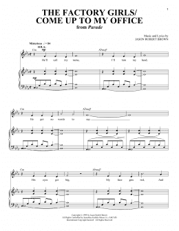 page one of Factory Girls / Come Up To My Office (from Parade) (Piano & Vocal)