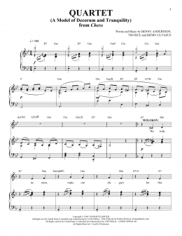page one of Quartet (A Model Of Decorum and Tranquility) (Piano & Vocal)
