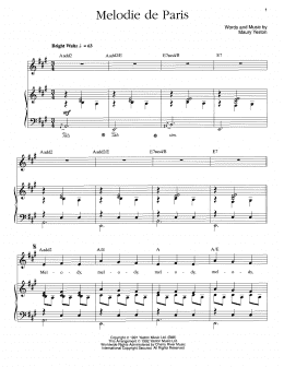 page one of Melodie De Paris (Piano & Vocal)