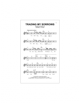 page one of Trading My Sorrows (Lead Sheet / Fake Book)