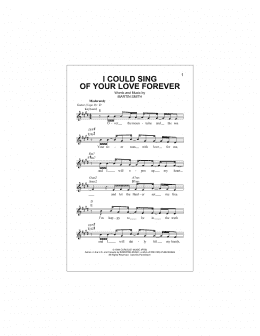 page one of I Could Sing Of Your Love Forever (Lead Sheet / Fake Book)