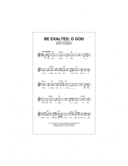 page one of Be Exalted, O God (Lead Sheet / Fake Book)