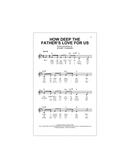 page one of How Deep The Father's Love For Us (Lead Sheet / Fake Book)