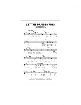 page one of Let The Praises Ring (Lead Sheet / Fake Book)