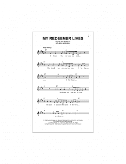 page one of My Redeemer Lives (Lead Sheet / Fake Book)