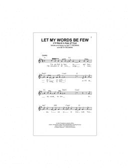 page one of Let My Words Be Few (You Are God In Heaven) (Lead Sheet / Fake Book)