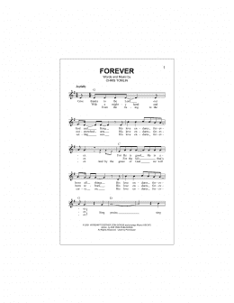 page one of Forever (Lead Sheet / Fake Book)
