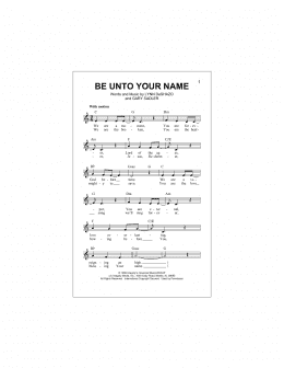 page one of Be Unto Your Name (Lead Sheet / Fake Book)