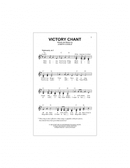 page one of Victory Chant (Lead Sheet / Fake Book)