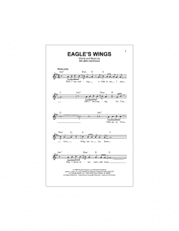 page one of Eagle's Wings (Lead Sheet / Fake Book)