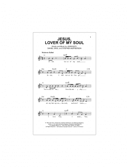 page one of Jesus, Lover Of My Soul (Lead Sheet / Fake Book)