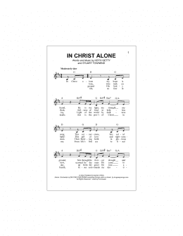page one of In Christ Alone (Lead Sheet / Fake Book)