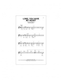 page one of Lord, You Have My Heart (Lead Sheet / Fake Book)