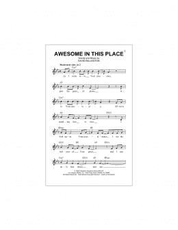 page one of Awesome In This Place (Lead Sheet / Fake Book)