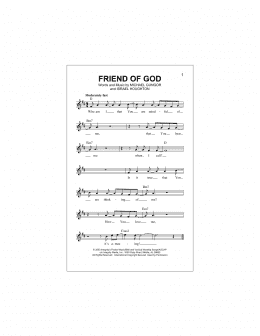 page one of Friend Of God (Lead Sheet / Fake Book)