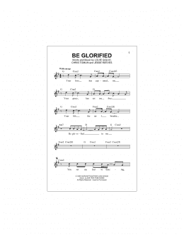page one of Be Glorified (Lead Sheet / Fake Book)