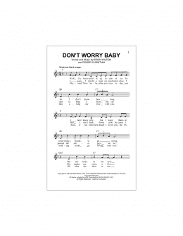 page one of Don't Worry Baby (Lead Sheet / Fake Book)
