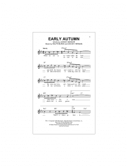 page one of Early Autumn (Lead Sheet / Fake Book)