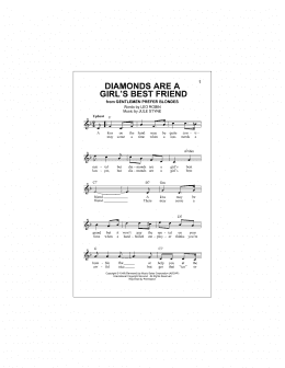 page one of Diamonds Are A Girl's Best Friend (Lead Sheet / Fake Book)