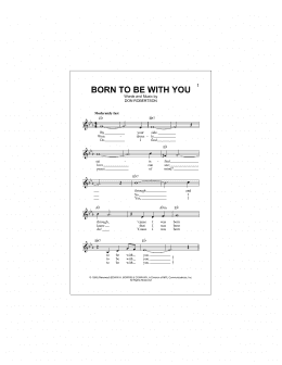 page one of Born To Be With You (Lead Sheet / Fake Book)