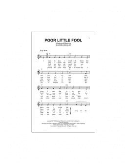 page one of Poor Little Fool (Lead Sheet / Fake Book)