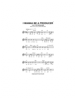 page one of I Wanna Be A Producer (Lead Sheet / Fake Book)