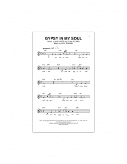 page one of Gypsy In My Soul (Lead Sheet / Fake Book)