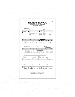 page one of There's No You (Lead Sheet / Fake Book)