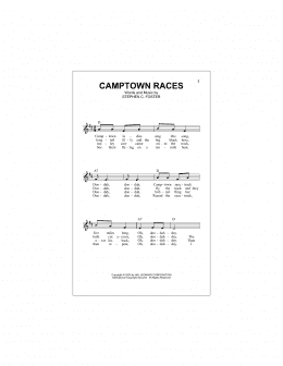 page one of Camptown Races (Lead Sheet / Fake Book)