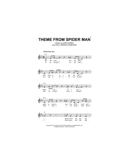 page one of Theme From Spider-Man (Lead Sheet / Fake Book)