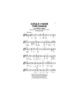 page one of Could I Have This Dance (Lead Sheet / Fake Book)