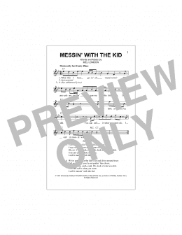 page one of Messin' With The Kid (Lead Sheet / Fake Book)