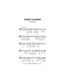 page one of Daddy's Hands (Lead Sheet / Fake Book)