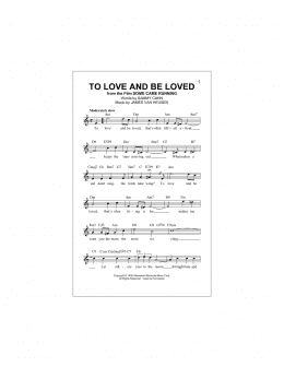 page one of To Love And Be Loved (Lead Sheet / Fake Book)