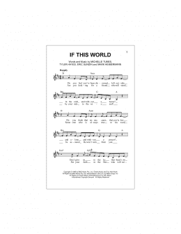 page one of If This World (Lead Sheet / Fake Book)