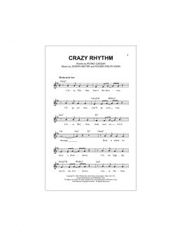 page one of Crazy Rhythm (Lead Sheet / Fake Book)