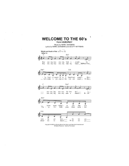 page one of Welcome To The 60's (Lead Sheet / Fake Book)