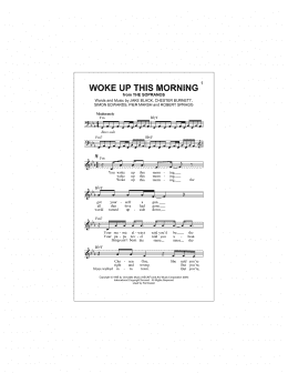 page one of Woke Up This Morning (Lead Sheet / Fake Book)