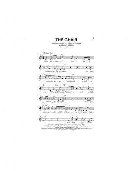page one of The Chair (Lead Sheet / Fake Book)