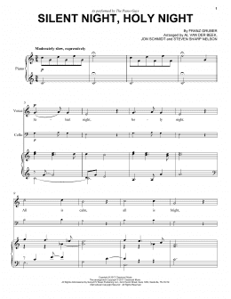 page one of Silent Night, Holy Night (Cello and Piano)