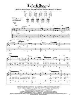 page one of Safe & Sound (feat. The Civil Wars) (from The Hunger Games) (Easy Guitar Tab)