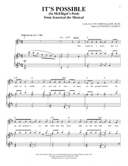 page one of It's Possible (In McElligot's Pool) [Solo version] (from Seussical The Musical) (Piano & Vocal)