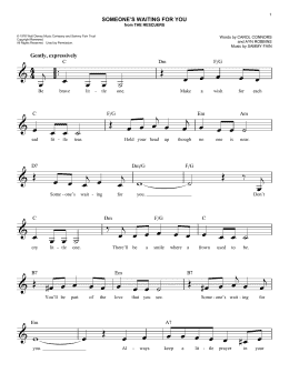 page one of Someone's Waiting For You (Easy Lead Sheet / Fake Book)