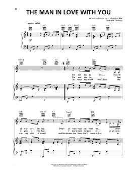 page one of The Man In Love With You (Piano, Vocal & Guitar Chords (Right-Hand Melody))