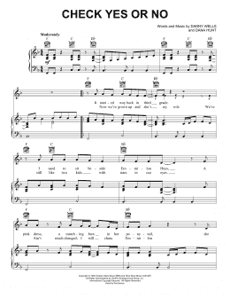 page one of Check Yes Or No (Piano, Vocal & Guitar Chords (Right-Hand Melody))